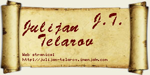Julijan Telarov vizit kartica